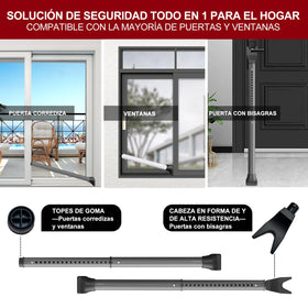 AceMining 2-in-1 security bar for doors and patio in use for entry protection