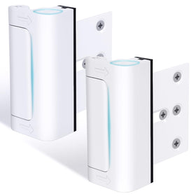 AceMining 2Pack door reinforcement lock, white front view, adds sturdy home security.