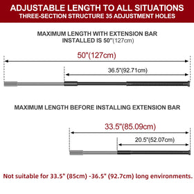 AceMining adjustable length bar from 20.5 to 50 inches fits many doors.