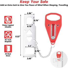 AceMining compact pocket-size door lock ready for quick installation.