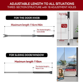 AceMining door security bar adjustable length detail demonstrates flexibility
