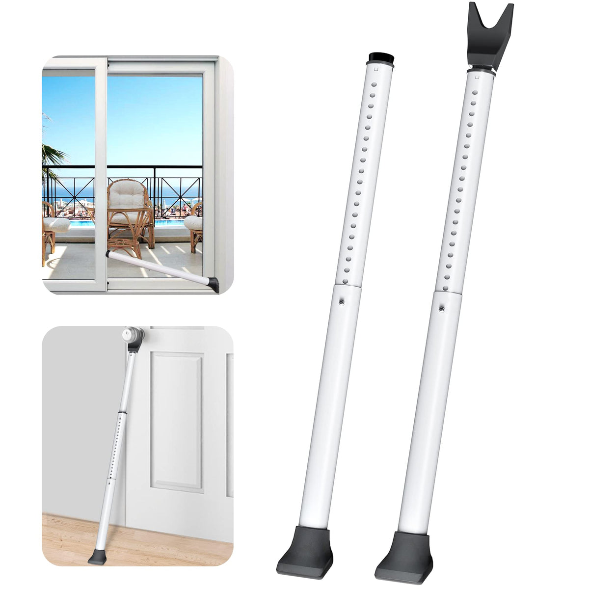 AceMining door security bar front view showing compact home-ready design