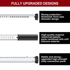AceMining rubber-tip grip prevents frame scratches while holding in place.