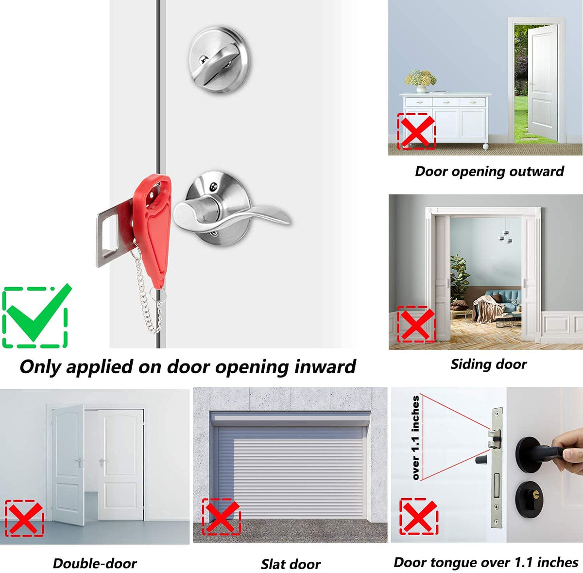 AceMining sturdy stainless steel door lock withstands regular use.