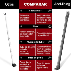AceMining thick 1.57-inch tubing provides solid stabilization