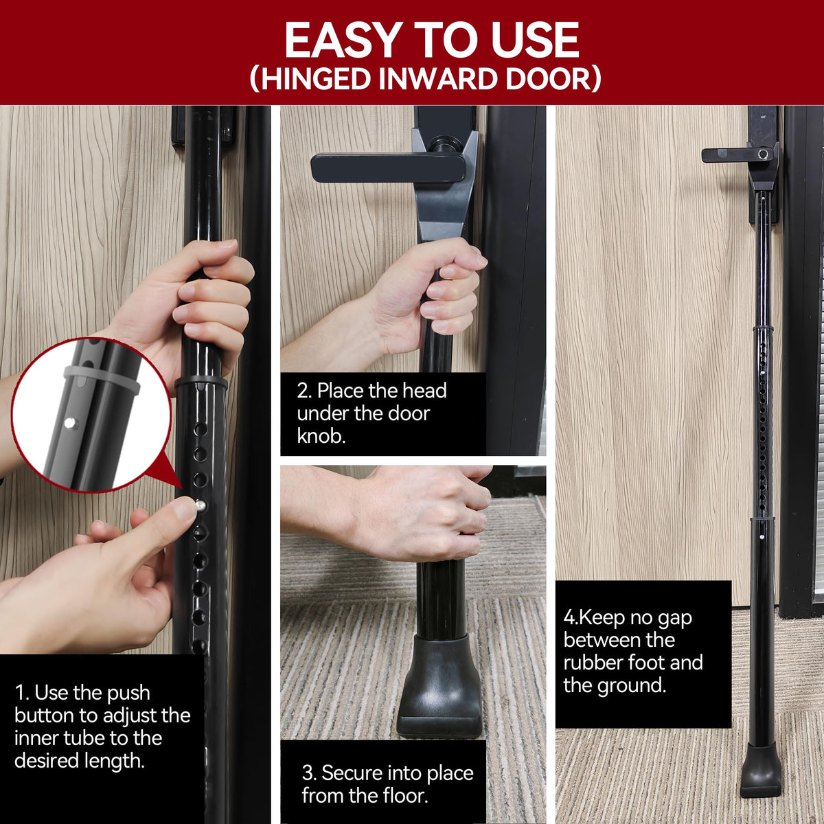AceMining travel-friendly security bar compact for on-the-go protection