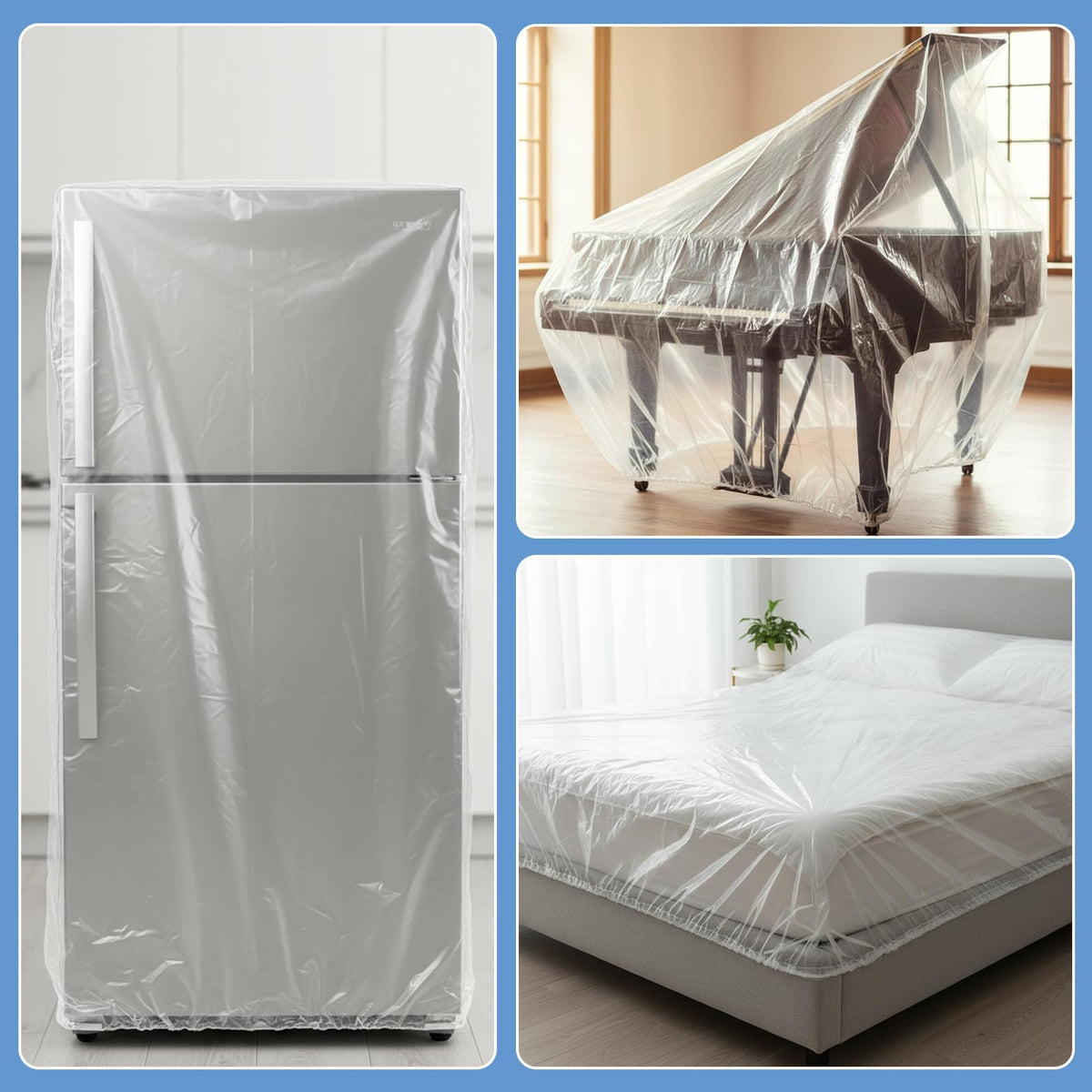 AceOrbit transparent PE dust covers highlighting durability and visibility