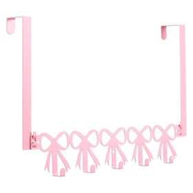 AceOrbit pink bow over the door hooks hanger for tidy entryways and easy access to essentials.