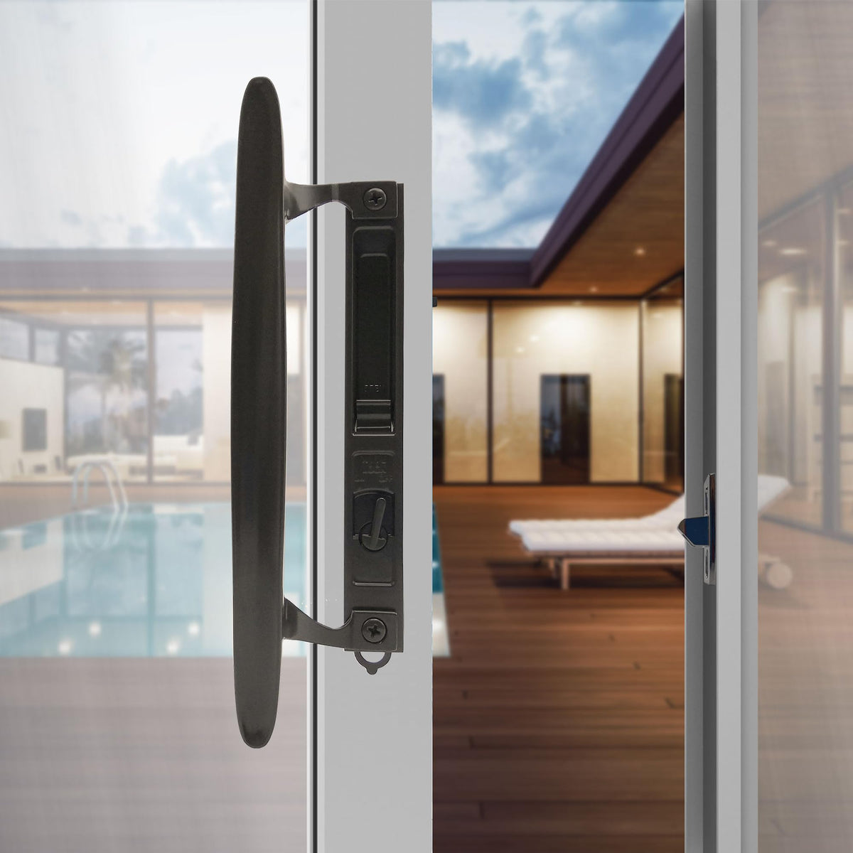 ACEPLANET hardware for 1–1/8 inch doors ensures easy retrofit on common patio doors.