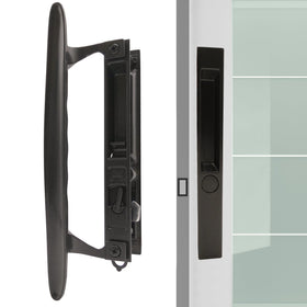 ACEPLANET flush-mount bronze handleset pull complements sliding doors with a clean look.