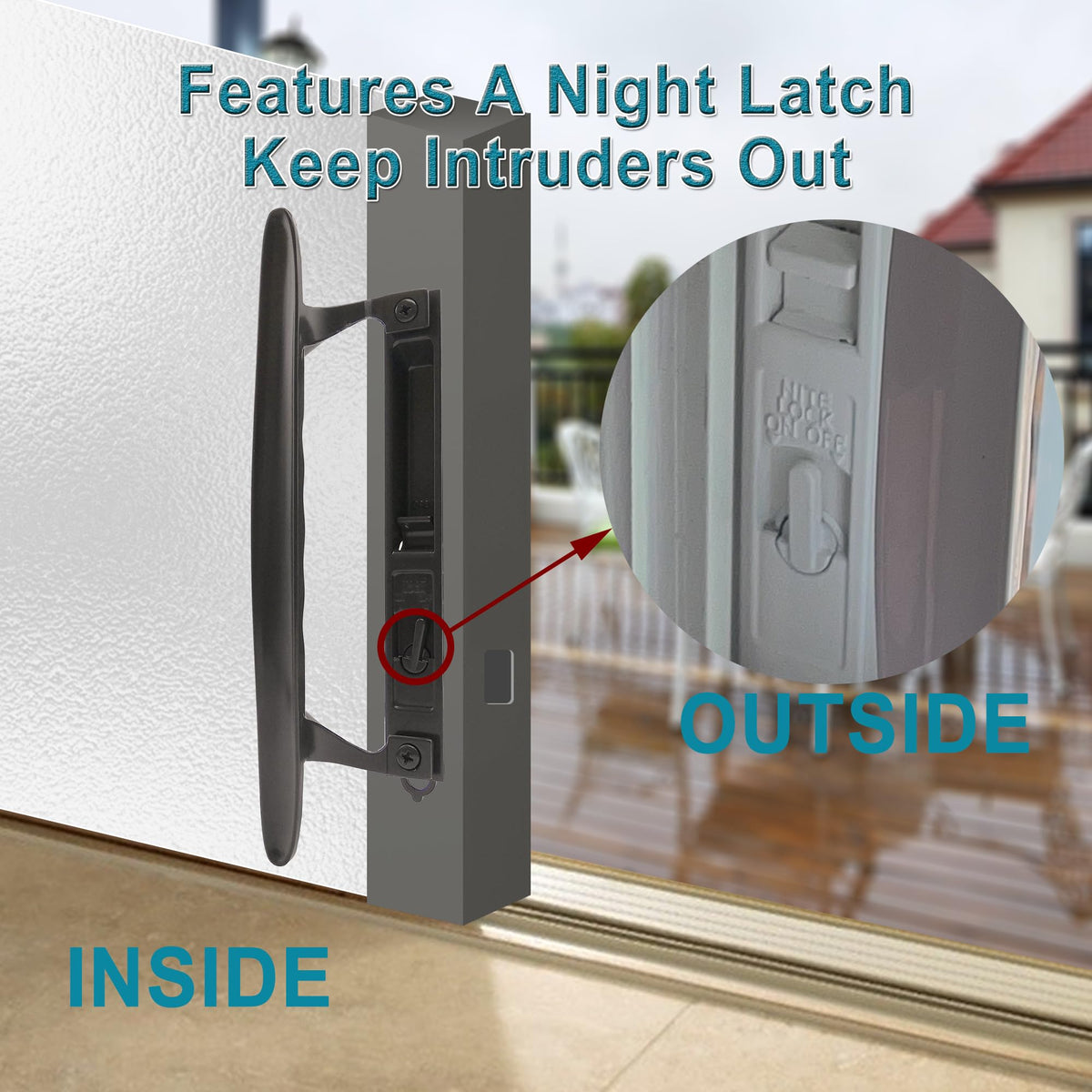 ACEPLANET hook latch bronze keeps sliding doors securely engaged for smooth operation.