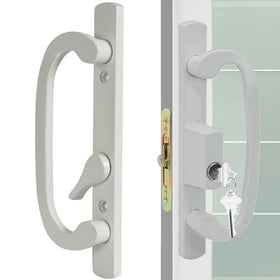 ACEPLANET offset-handle back view on a white patio door for easy replacement