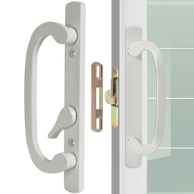 ACEPLANET offset sliding door handle in white diecast for smooth patio door operation