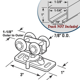 ACEPLANET quick-release pocket door hangers for easy removal and adjustment