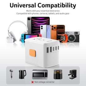 Worldwide coverage and compact design of Acer travel adapter