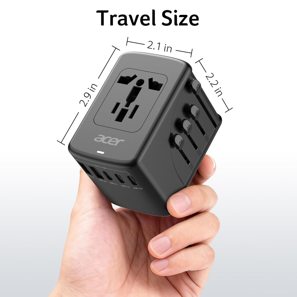 Five USB ports and three USB-C ports power a range of devices.