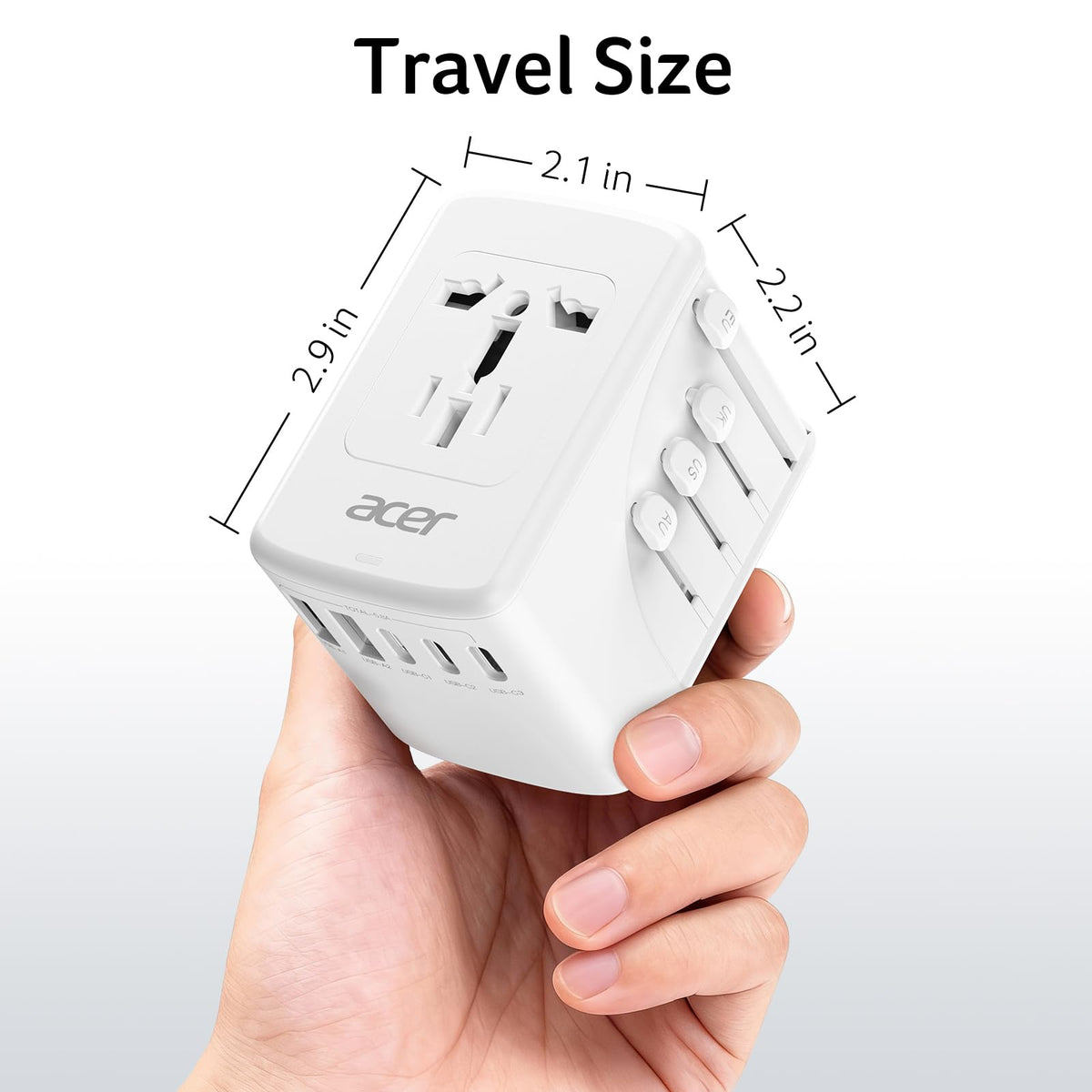 Three USB-C ports highlighted for fast Type-C charging