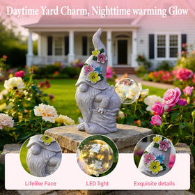 Acgarten UV-resistant resin gnome keeps colors vivid in all weather.