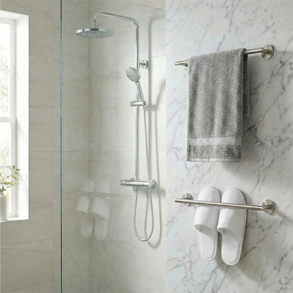 AcGlbauric bathroom towel bar complements industrial, modern, and classic styles.