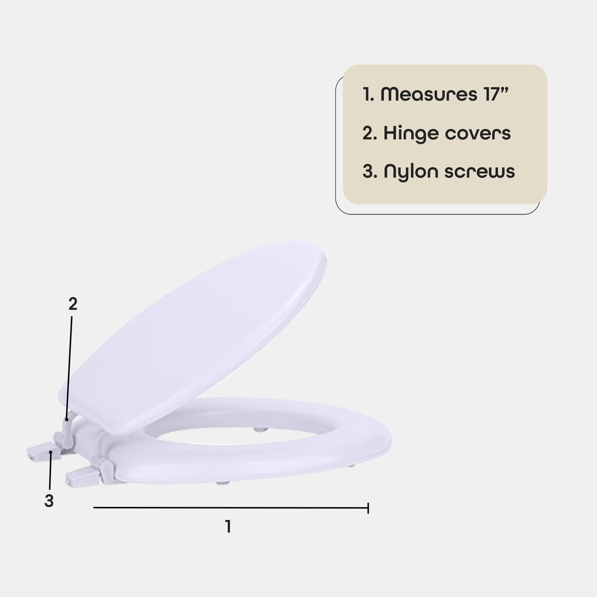 Achim Fantasia brackets included for simple installation with nylon screws