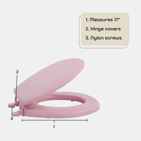 ACHIM Fantasia hinge covers aiding easier cleaning around the seat