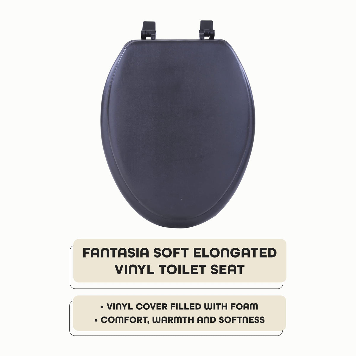 Fantasia vinyl cover with foam cushions for cozy bathroom seating