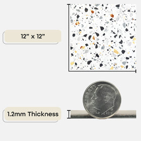 Achim Nexus mosaic slate pattern tile detail offering a sophisticated look.
