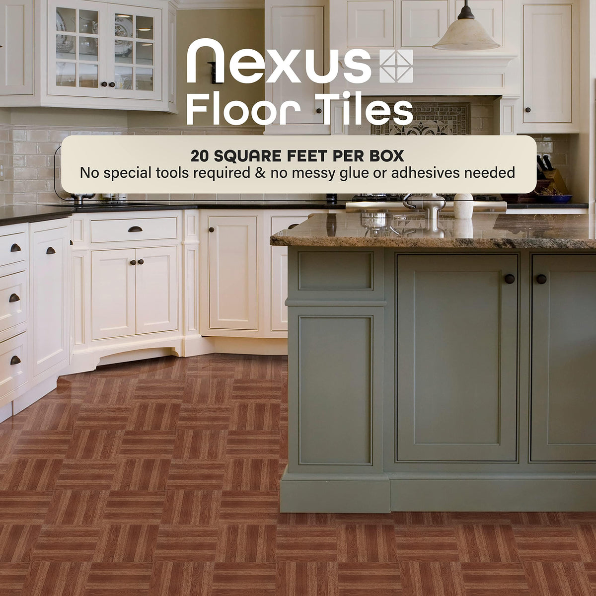 Achim Nexus peel-and-stick installation for fast DIY floor refresh
