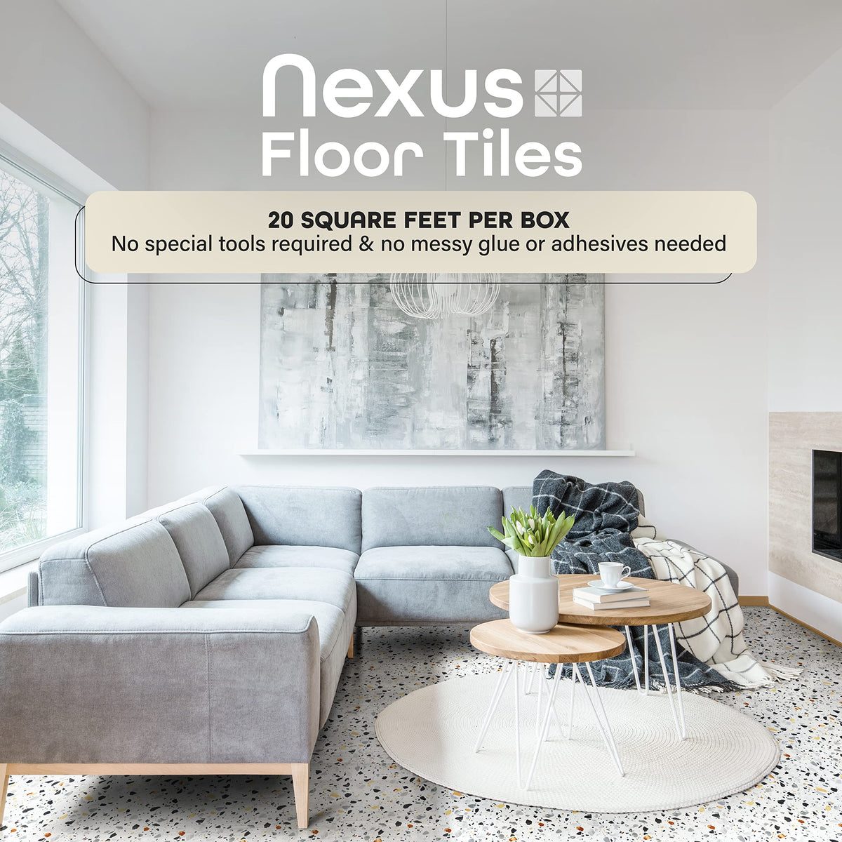 Achim Nexus peel and stick installation demo for fast, mess-free flooring.