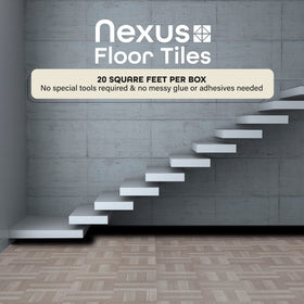 Achim Nexus peel-and-stick tiles ready for installation on flat surface