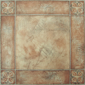 Achim Nexus tile in Spanish Rose pattern showing a stylish DIY floor upgrade