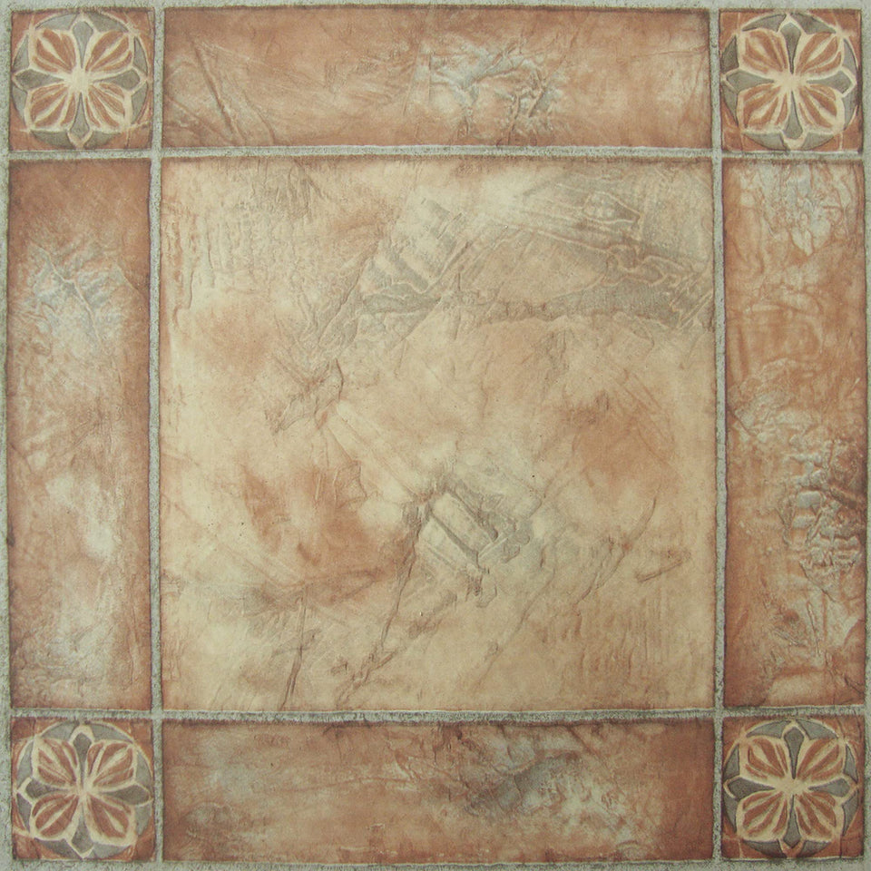 Achim Nexus tile in Spanish Rose pattern showing a stylish DIY floor upgrade