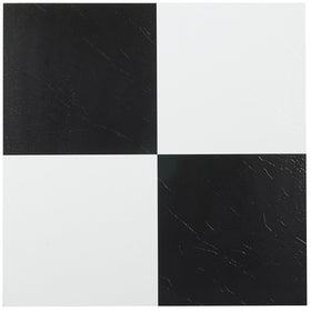 ACHIM Nexus tile 12x12 black and white pattern enhances any room with easy DIY flooring