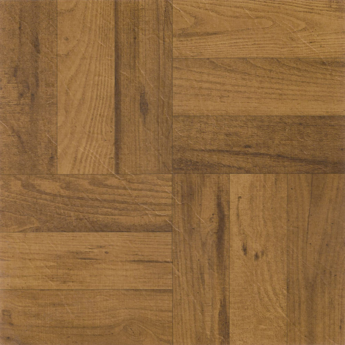 Achim Nexus 12x12 vinyl tile in wood oak parquet for easy DIY flooring.