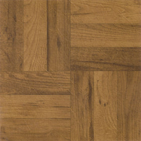 Achim Nexus 12x12 vinyl tile in wood oak parquet for easy DIY flooring.