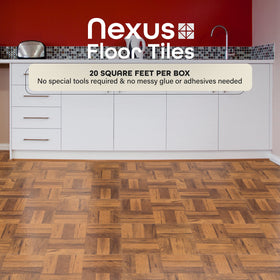 Achim Nexus peel-and-stick installation showing quick room refresh.