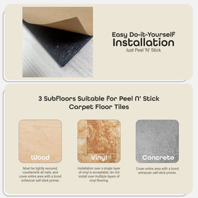 ACHIM Nexus carpet tiles in a bedroom setup add soft underfoot comfort.