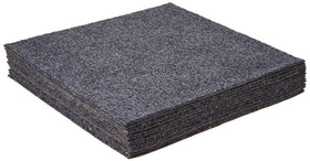 ACHIM Nexus 12-inch smoke grey carpet tile with ribbed texture for a cozy, inviting space.