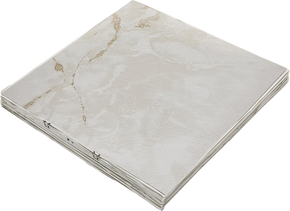 Achim Nexus vinyl tiles with peel-and-stick white and grey veins for quick room refresh.