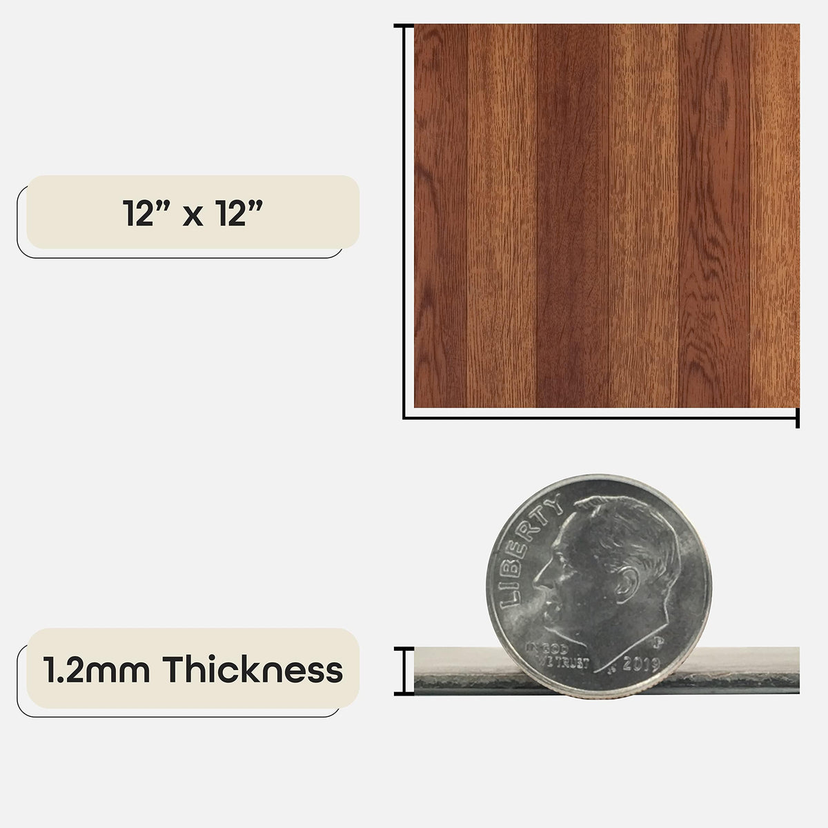 Achim Nexus vinyl tile close-up showing wood-grain texture