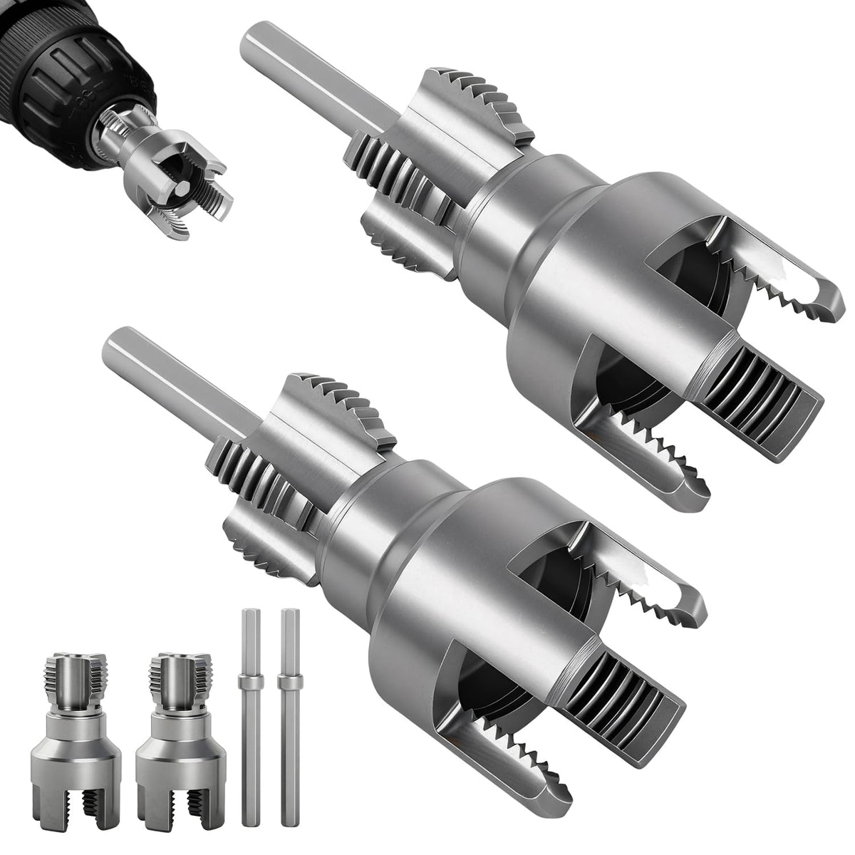 ACIRNS 2Pcs pipe threading tool in half-inch and three-quarter-inch sizes for on-site repairs