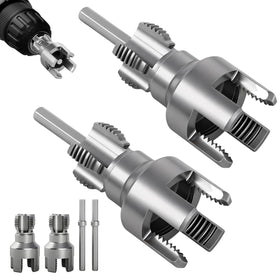 ACIRNS 2Pcs pipe threading tool in half-inch and three-quarter-inch sizes for on-site repairs