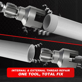 ACIRNS internal threading capability demonstrated on PVC or metal piping