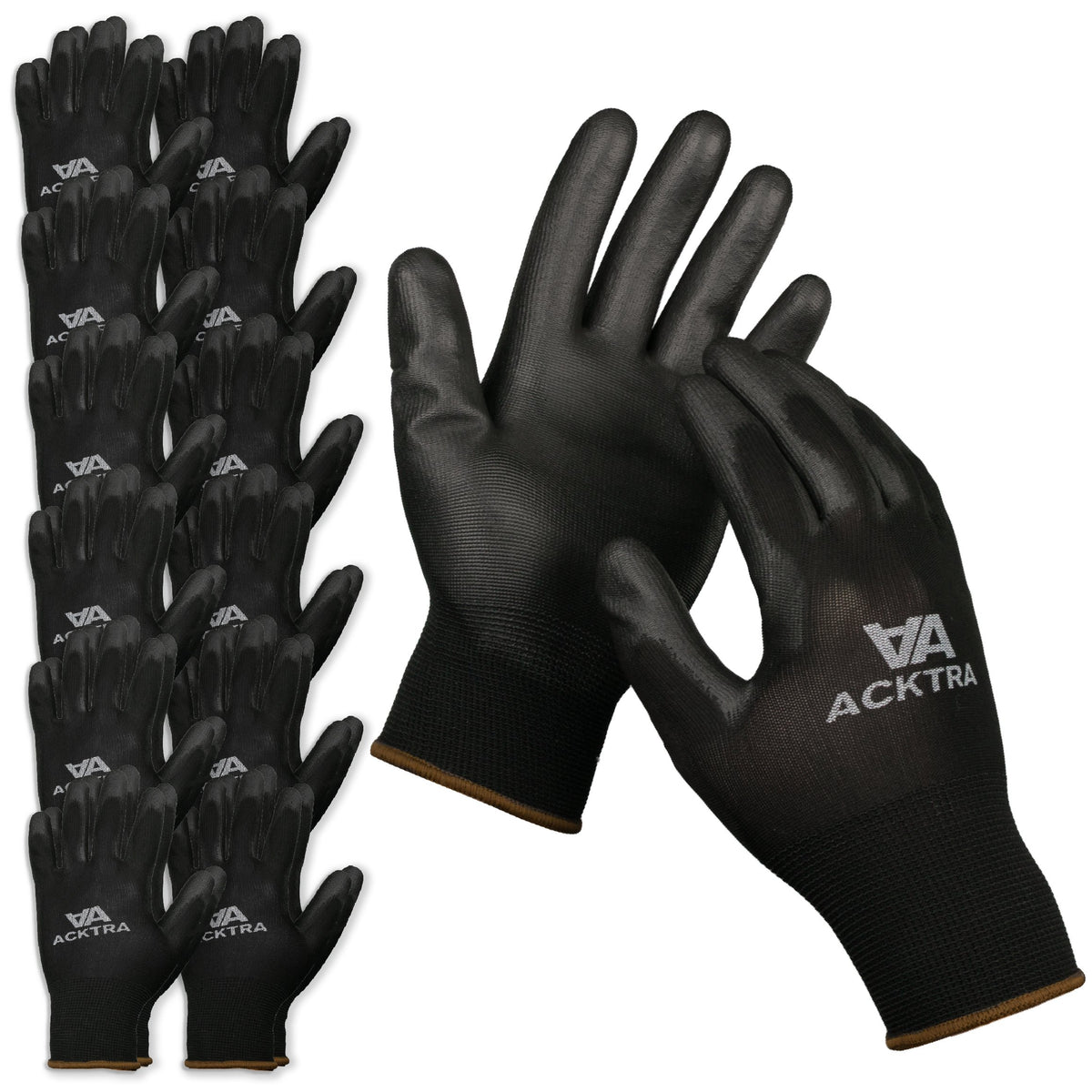 ACKTRA WG002 gloves with seamless shell close-up for long wear