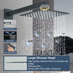 Ackwave 14.5-inch brass shower arm for extended reach
