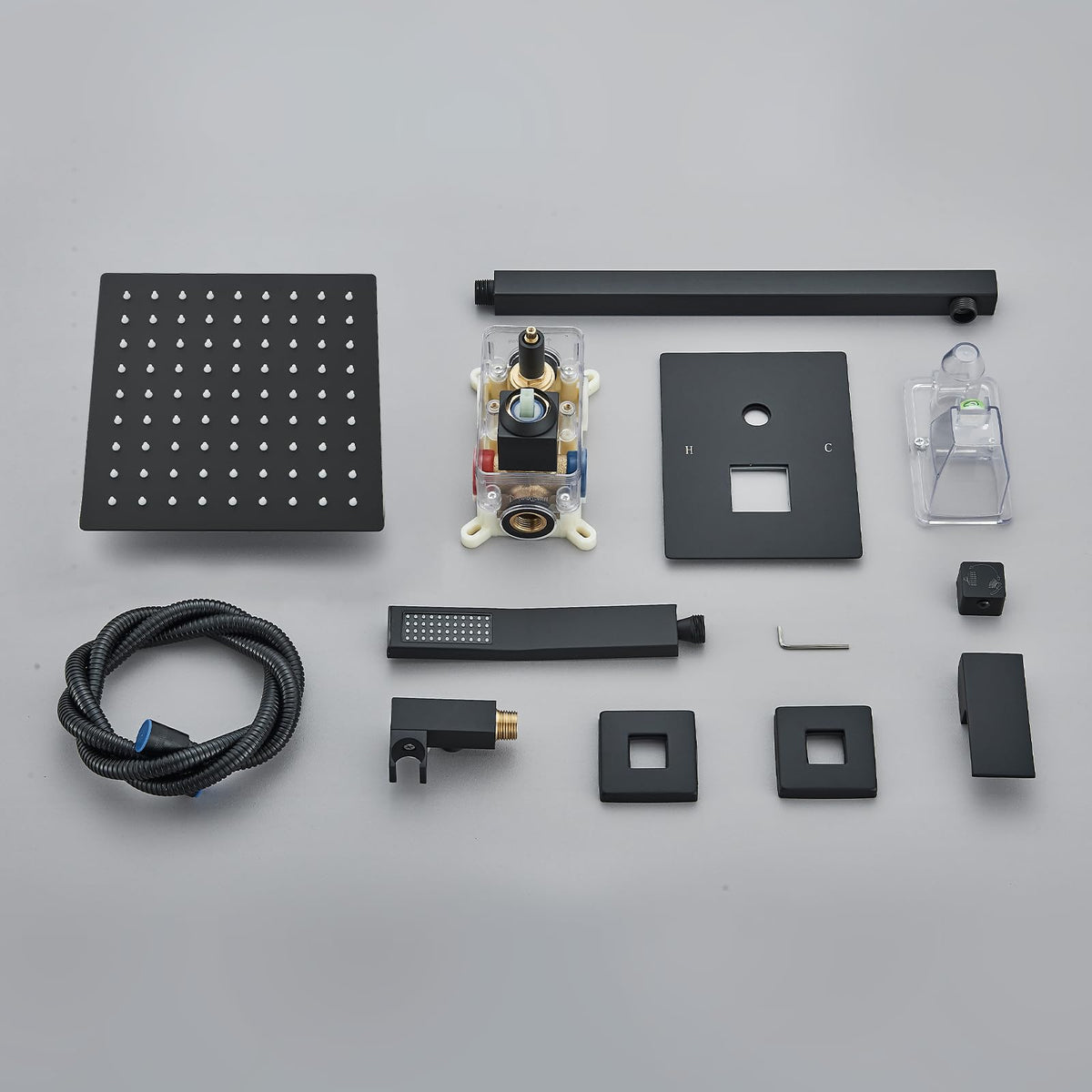 Ackwave matte black system with detailed connections for easy installation