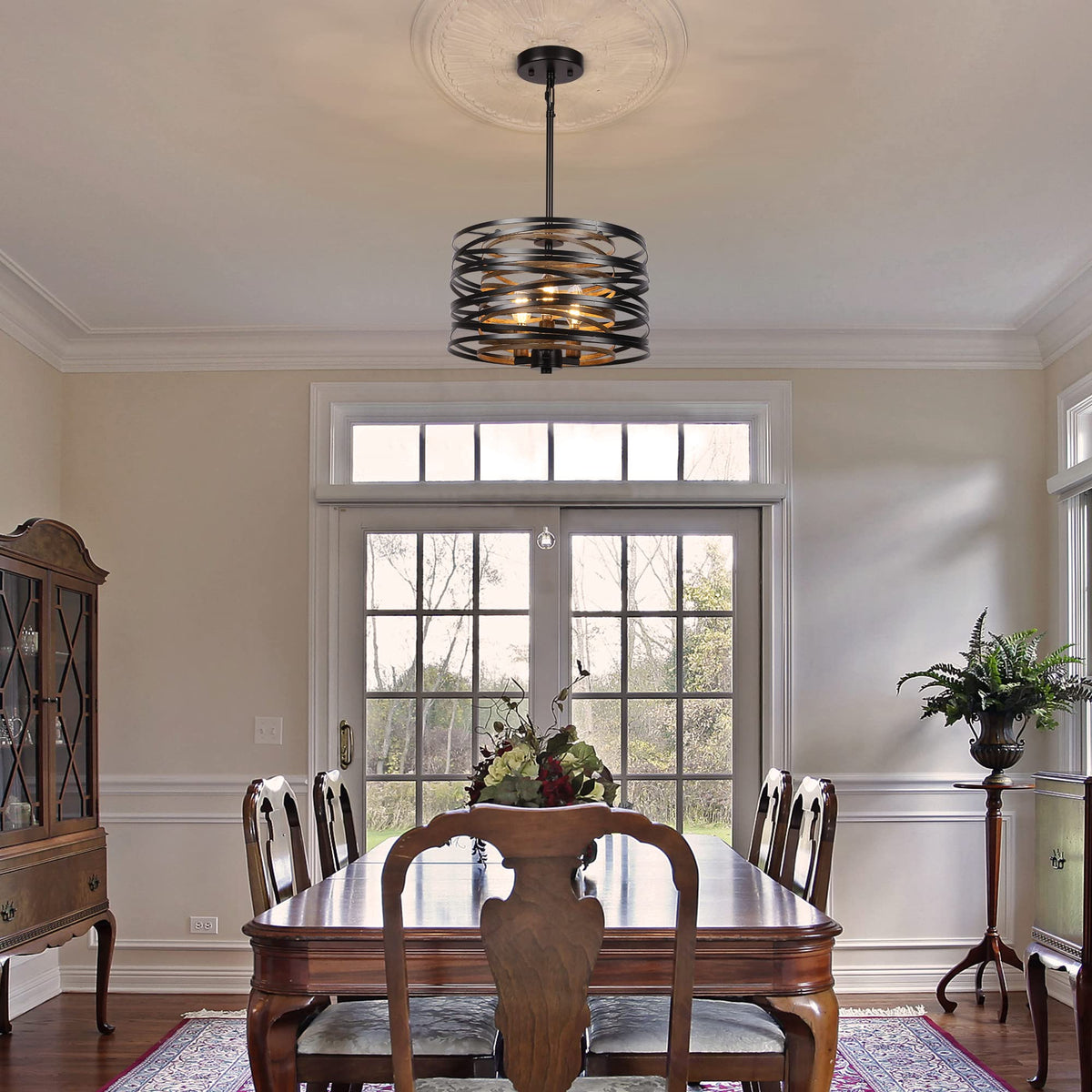 ACNKTZ dining room lighting showing classic farmhouse style for cozy evenings