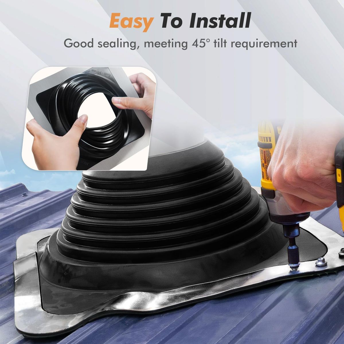 ACNOYEL corrugated roof flashing fits varied roof styles.