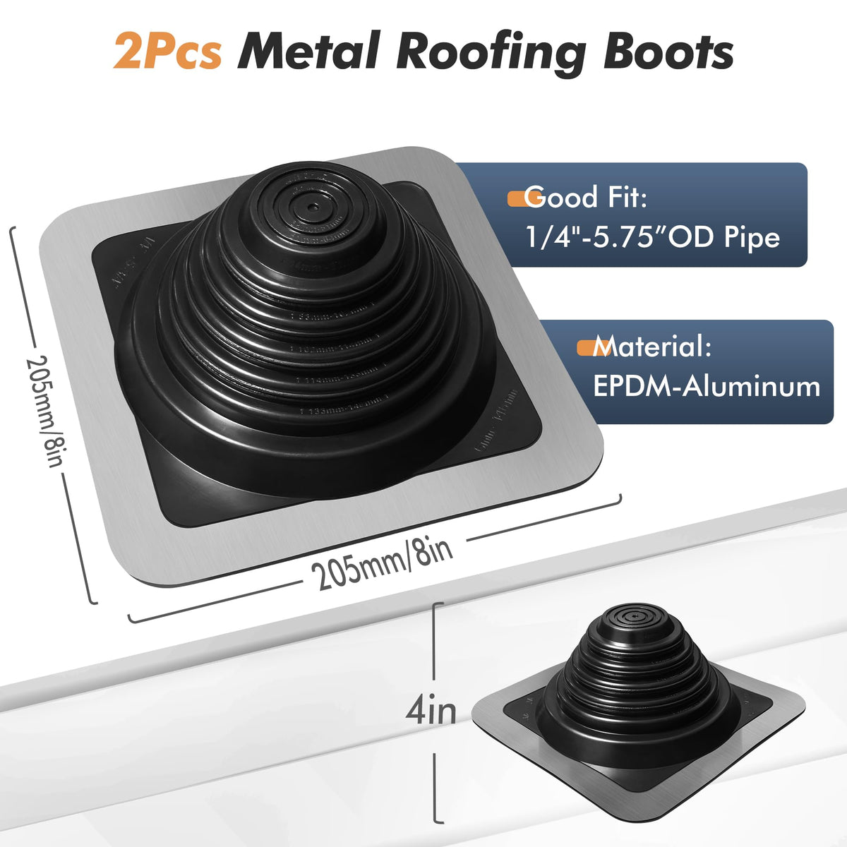ACNOYEL roof boots EPDM flexible for durable pipe sealing.