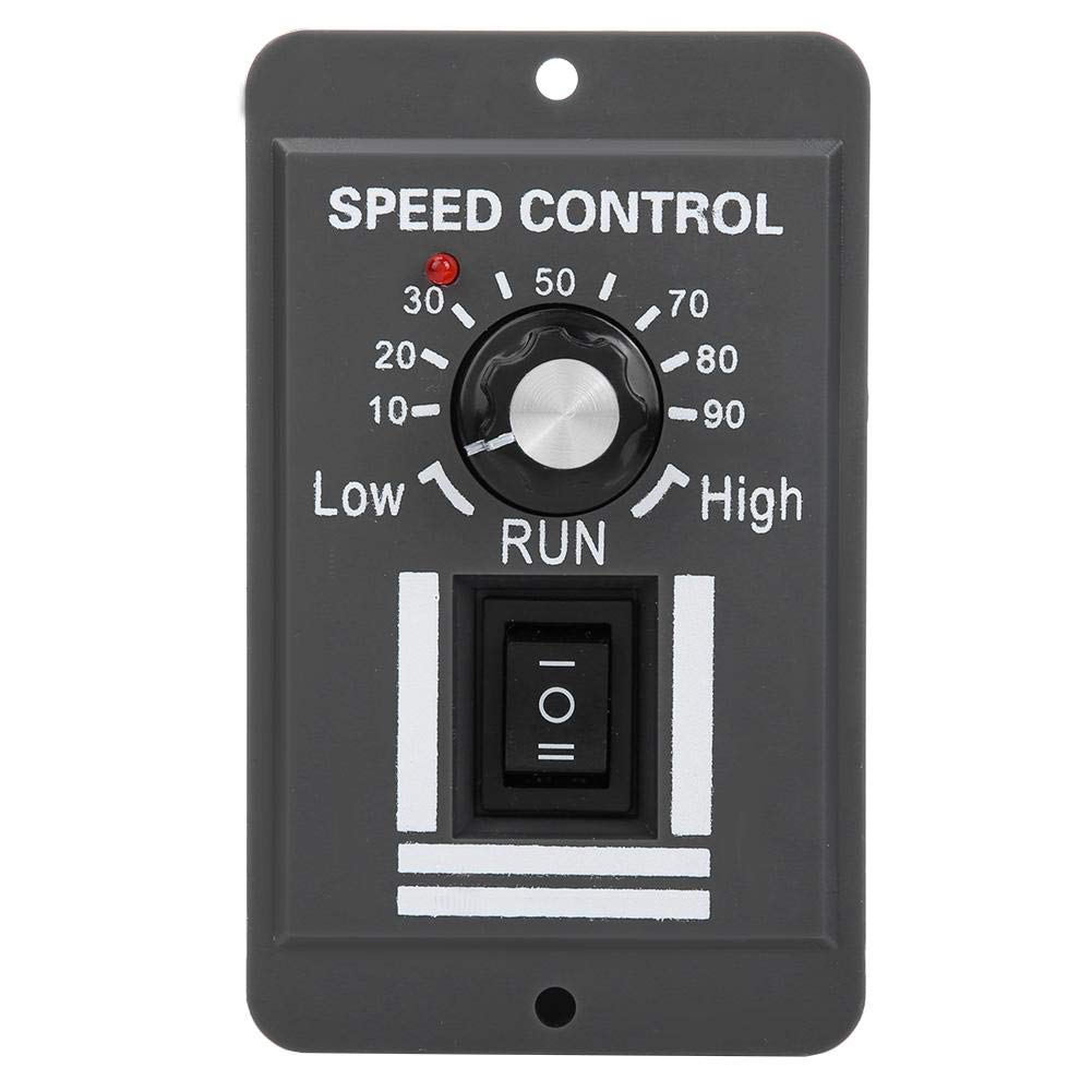 Acogedor DC speed controller front panel view for quick speed tuning.
